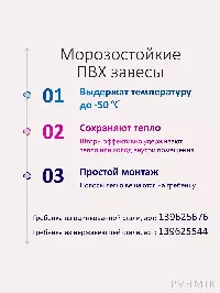 ПВХ завеса для ворот 1,5x3,5м